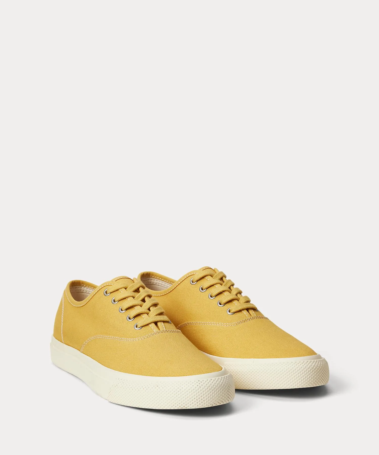 Мужские кроссовки из хлопка RRL Canvas Sneaker желтые — фото 2