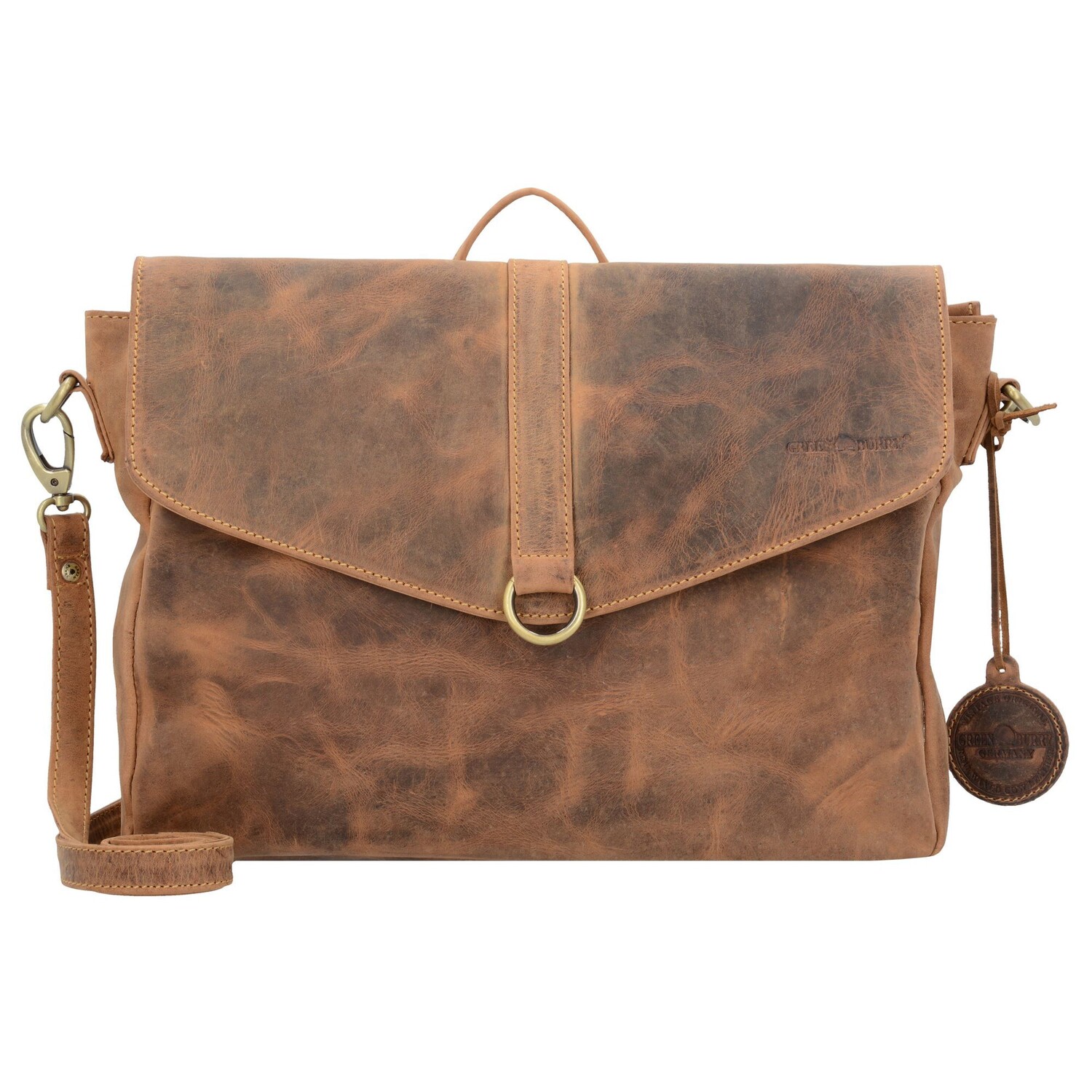 

Сумка через плечо Greenburry Vintage Aktentasche Rucksack Leder 35 cm, коричневый