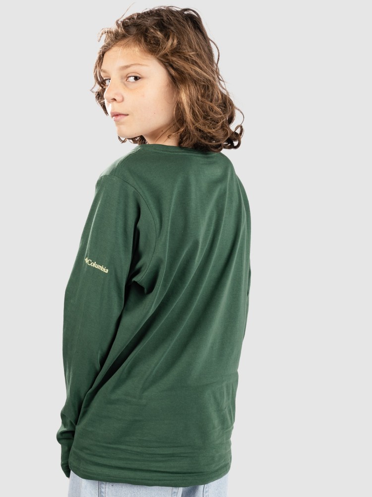 Лонгслив Columbia Dobson Pass Kids Longsleeve T-Shirt, rain forest/ hike on — фото 2