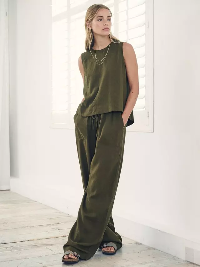 

Топ Nobody's Child Stirling Linen Blend, зеленый
