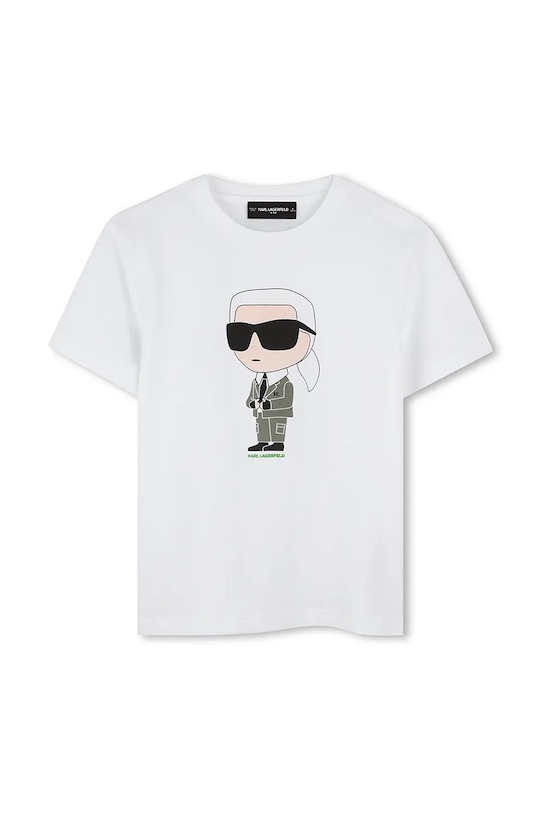 

Детская хлопковая футболка Karl Lagerfeld, белый