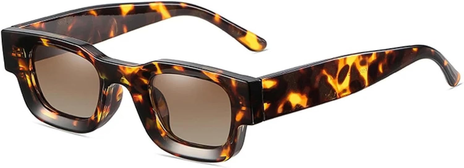 

Солнцезащитные очки с защитой от УФ-излучения UV400 | Маленькие, женские, панк, мужские, для занятий спортом на открытом воздухе и вождения DSVIGF, Leopard Tea Gradient