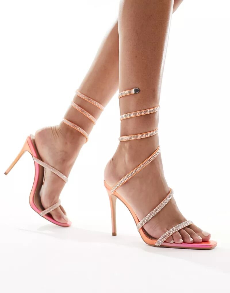 

Оранжевые сандалии со спиральным ремешком Simmi London Peony SIMMI Shoes