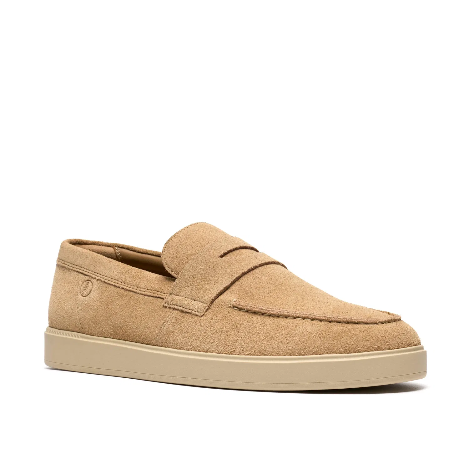 Лоферы из замши темно-песочного цвета Clarks, бежевый — фото 4