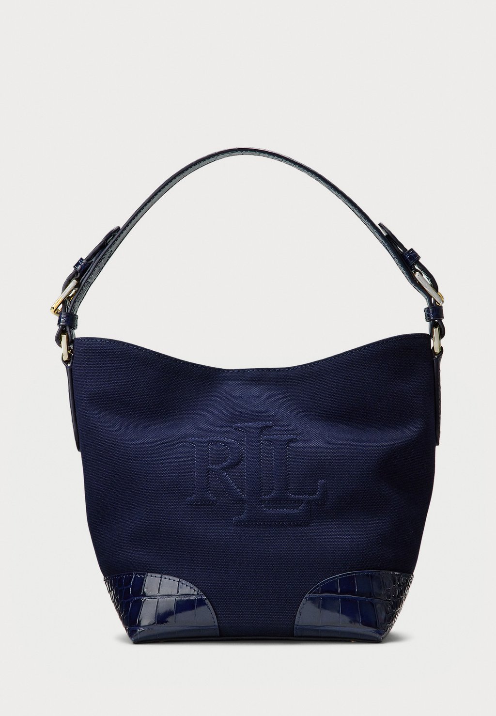 

Сумка CANVAS LEATHER MEDIUM WITLEY BUCKET BAG Lauren Ralph Lauren, темно-синий