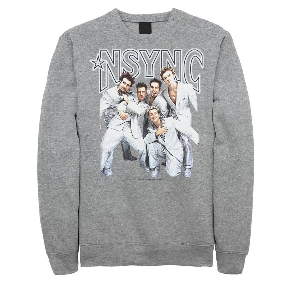 

Мужской свитшот с портретом NSYNC Group Shot Licensed Character, цвет Athletic Heather