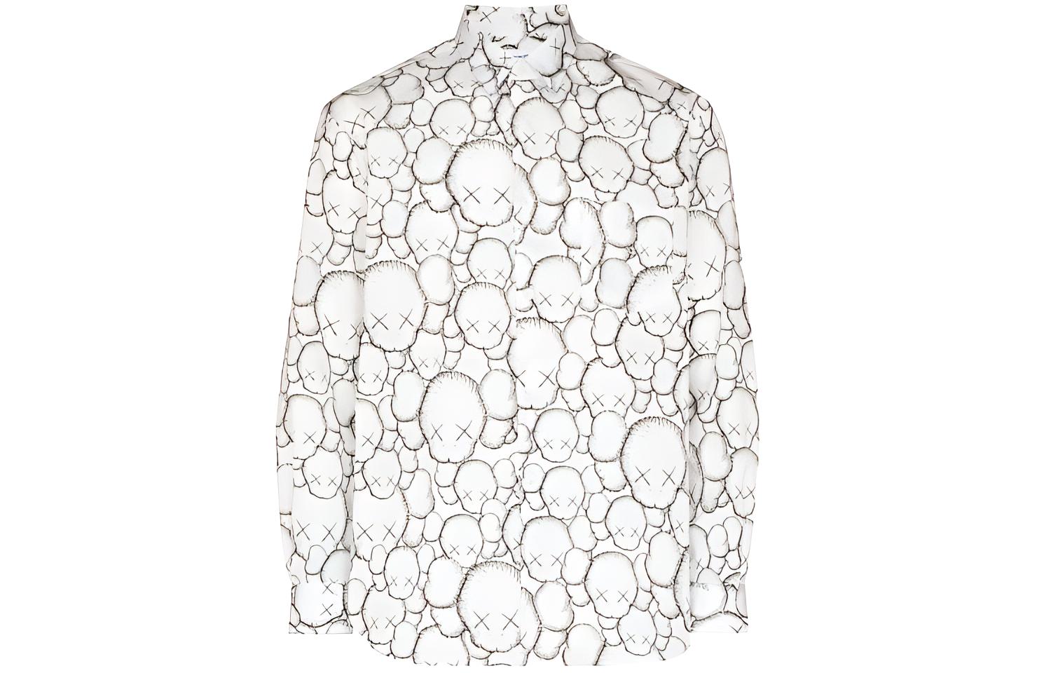 

Comme Des Garcons Shirt X Kaws классическая поплиновая рубашка CDG, белый