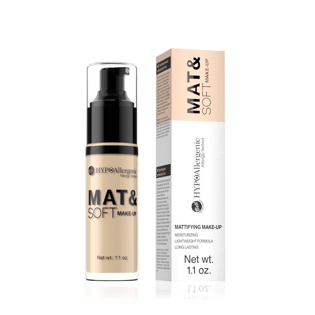 

Тональный крем для лица mat & soft make - up Bell Hypo Allergenic, 04 - golden beige, вес 30 гр.