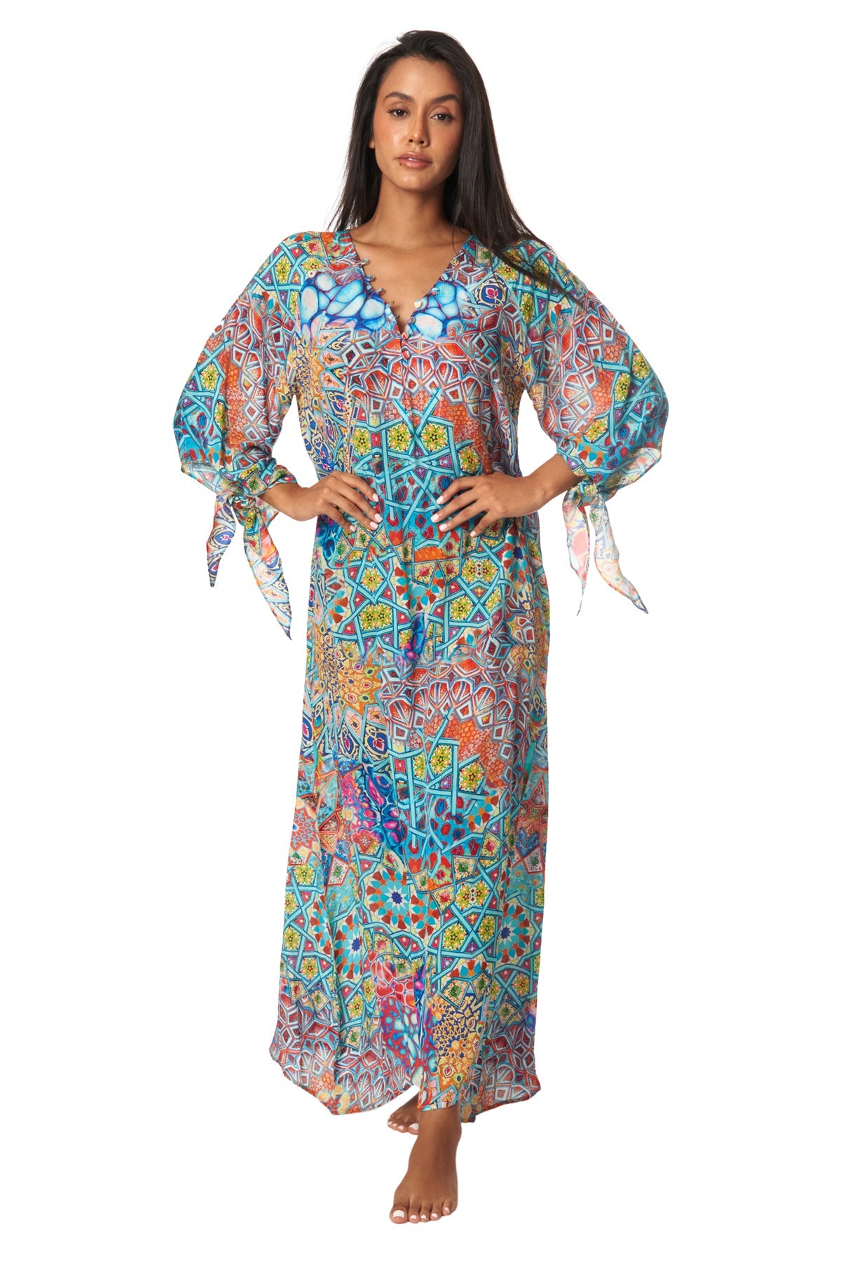 

Длинное платье «Огонь» La Moda Clothing, цвет multi