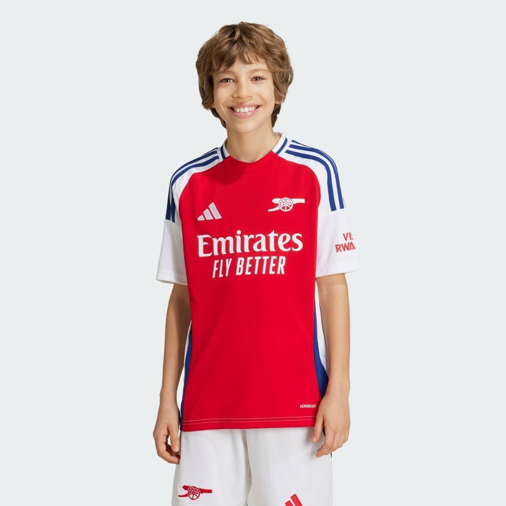 Домашняя футболка «Арсенал» сезона 2024/2025 для детей Adidas, Red