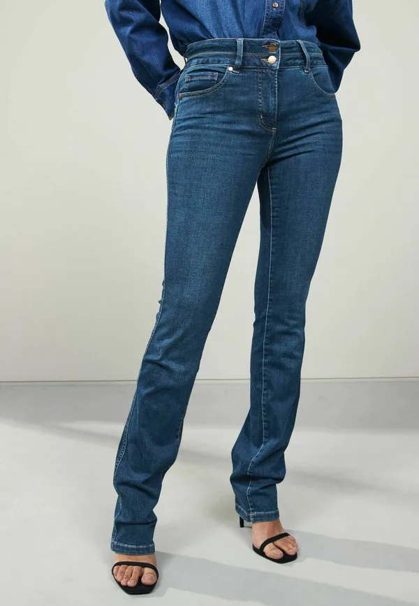 Джинсы-Клеш стандартного и узкого кроя Next, Mid Blue Denim