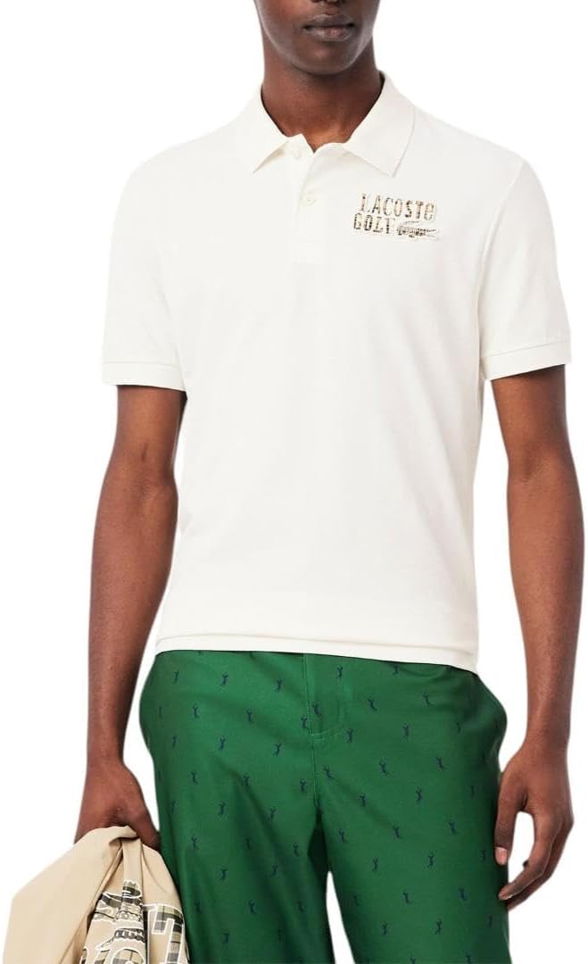 

Lacoste мужская спортивная свободная футболка-поло Petit Piqué, Flour