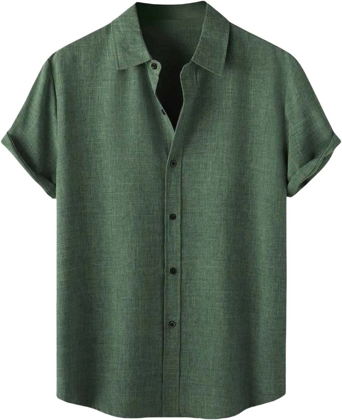 

Летняя рубашка Casual для мужчин, короткий рукав, легкая, однотонная Thatrich