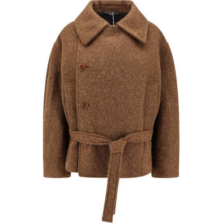 

Асимметричный короткий халат-пальто 'Brown' Lemaire, Коричневый, Асимметричный короткий халат-пальто 'Brown' Lemaire