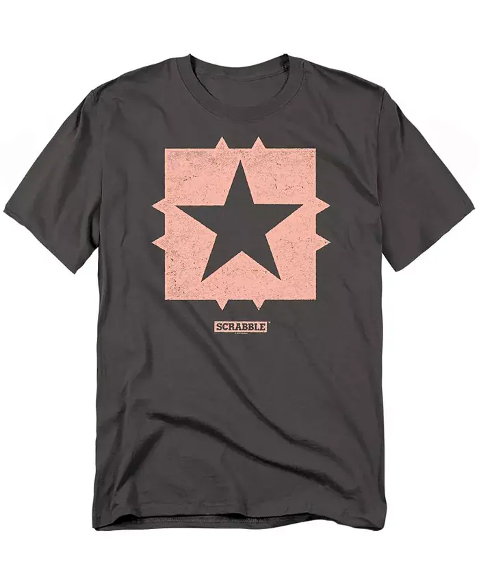 

Мужская футболка Scrabble с центральным квадратом Free Space Hasbro+, серый