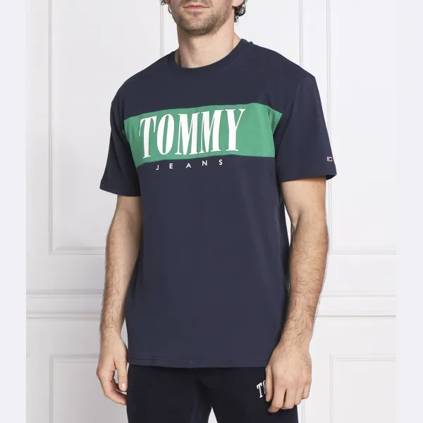 

Футболка стандартного кроя с цветными блоками Tommy Hilfiger, синий