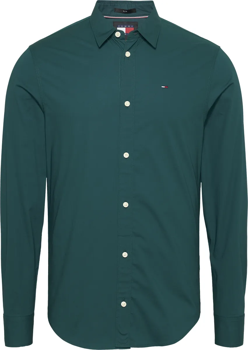 

Рубашка с длинными рукавами Tommy Jeans "Sabim Stretch Shirt Shirt", рубашка стрейч, премиум-класса, приталенного кроя, с эластаном, цвет Deep Seawater