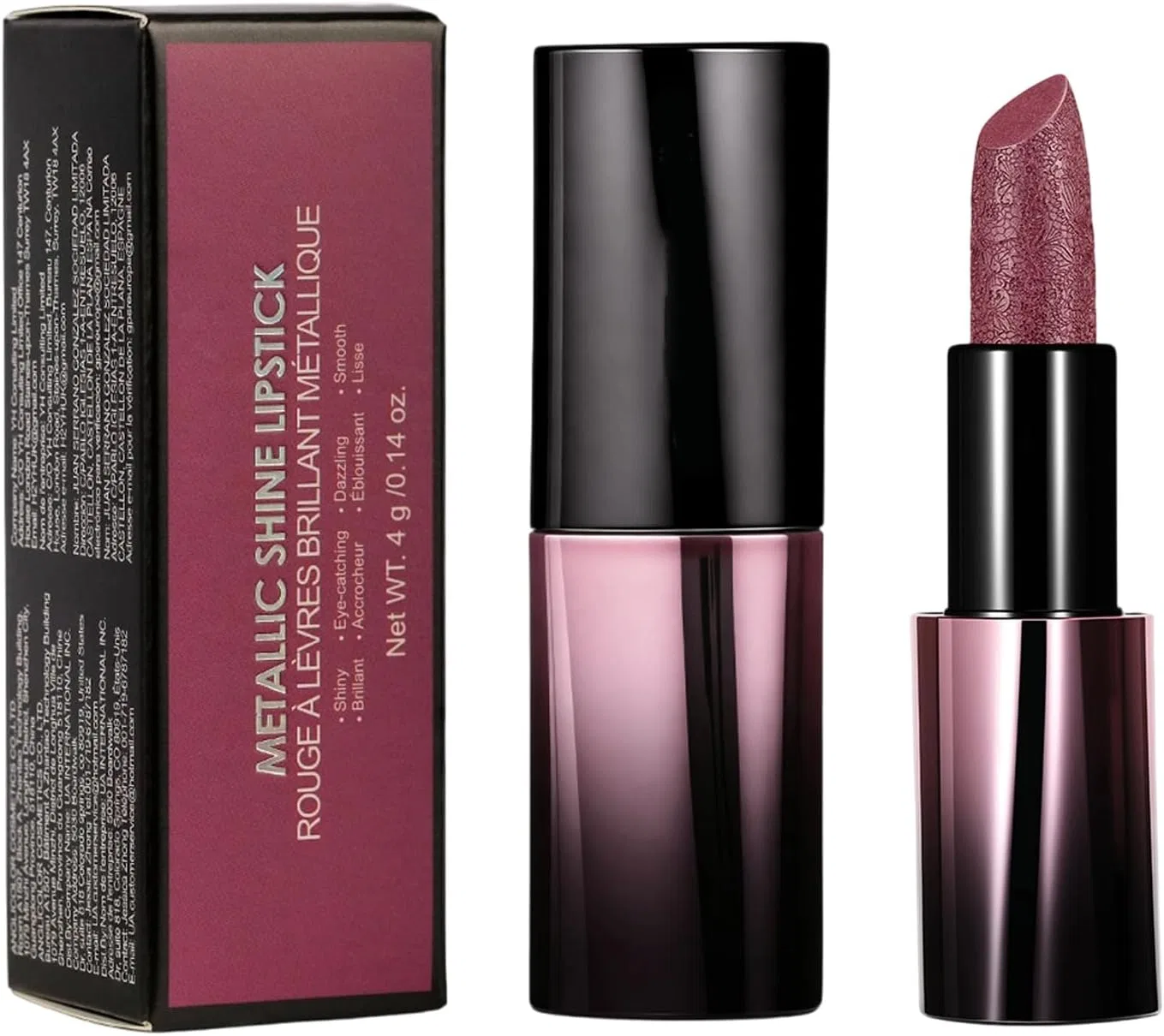 Блеск для губ с блестками Glitter Lipstick, 01 Gold-Flecked Ruby