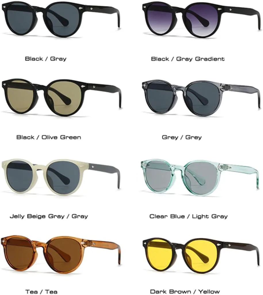 

Модные овальные женские солнцезащитные очки в винтажном стиле с заклепками, мужские в стиле панк, с защитой от УФ-излучения UV400 TOIPASTN, Black Gray Gradient