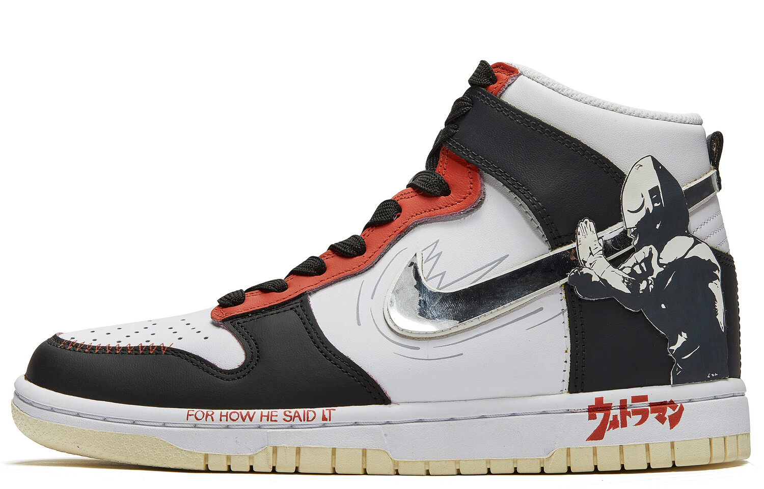 

Кроссовки Nike Dunk Skateboarding Shoes Women's High-top Black/White/Red, черный
