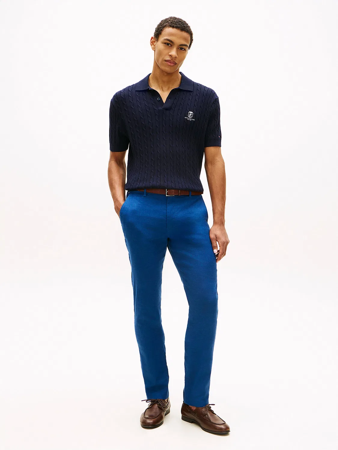 Узкие брюки-чиносы Tommy Hilfiger, Blue — фото 3