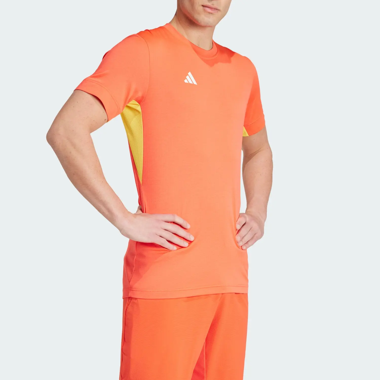 Футболка мужская светло-красная Adidas, светло-красный — фото 4