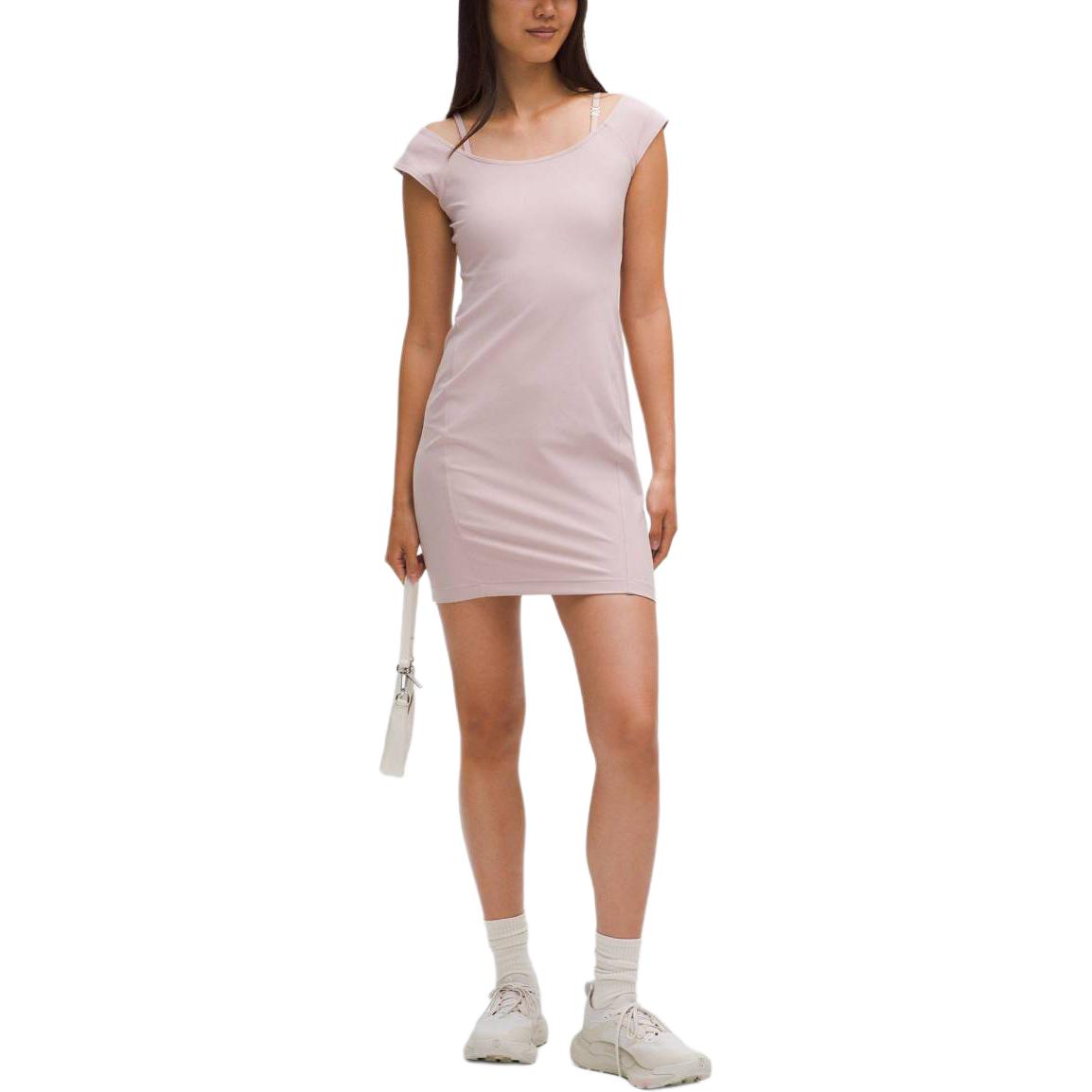 

Женское платье с коротким рукавом Lululemon, розовый