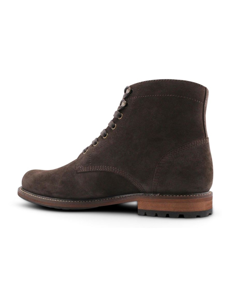Мужские ботинки Axel Vintage с гладким носком и шнуровкой Blake McKay, Brown suede — фото 3