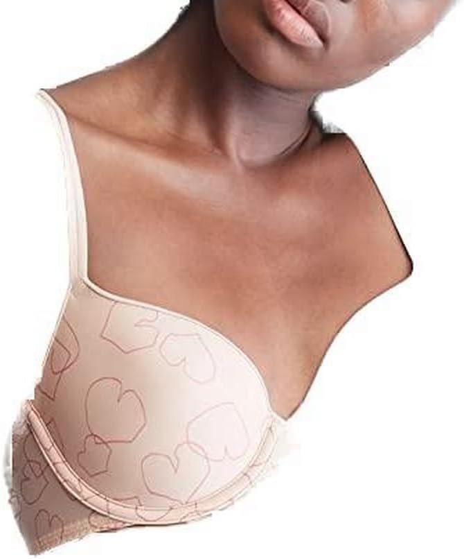 

Calvin Klein Womens Sheer Marquisette Lightly Lined Demi Bra, Kelly Hearts_Cedar