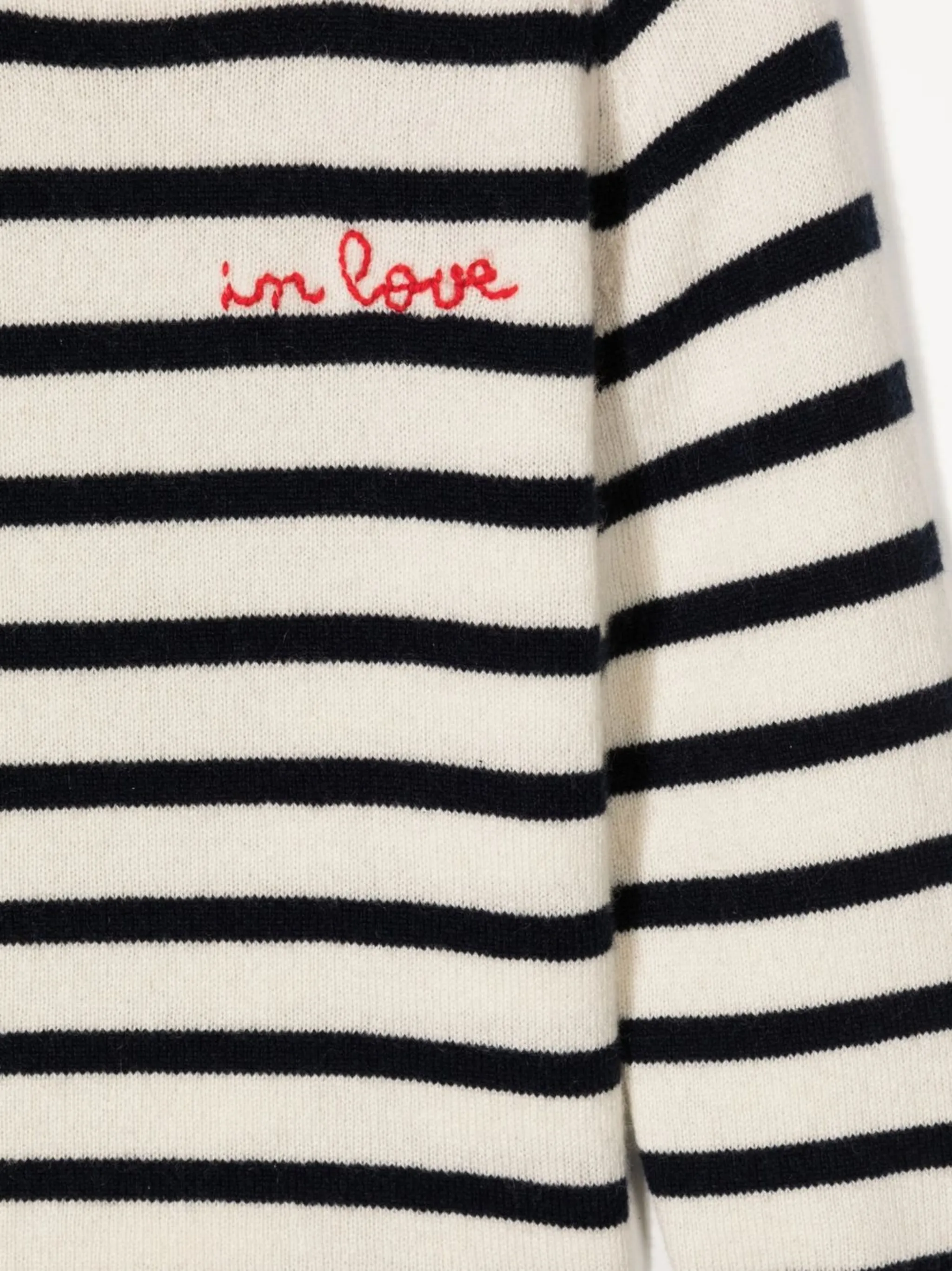 Кашемировый джемпер в полоску Cashmere In Love Kids, белый — фото 3