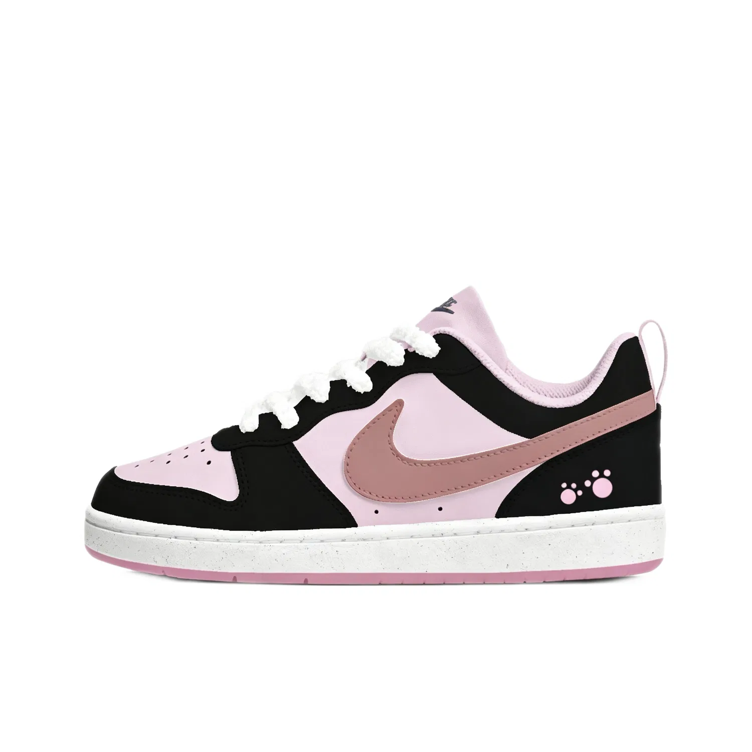 Кроссовки для скейтбординга детские Nike Court Borough Heartbeat Strawberry Leather персиковый — фото 3