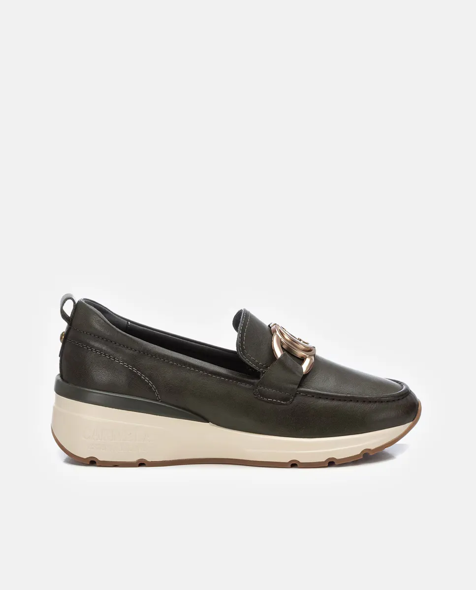 

Женские лоферы из кожи и платформы Carmela, цвет Kaki