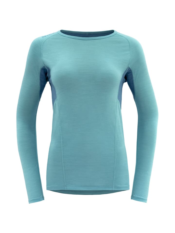 

DEVOLD Футболка W RUNNINGMERINO 130 светло-голубого цвета