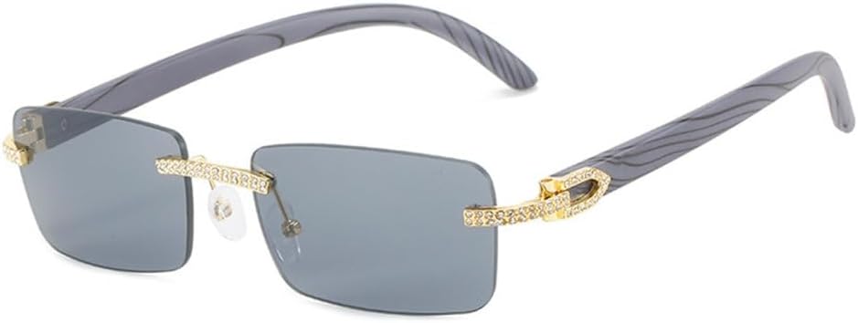 

Винтажные солнцезащитные очки Diamond, без оправы, прямоугольные, с градиентными линзами, в стиле ретро, ​​квадратные, без оправы, защита от ультрафиолета UV400 MTZJH, C01