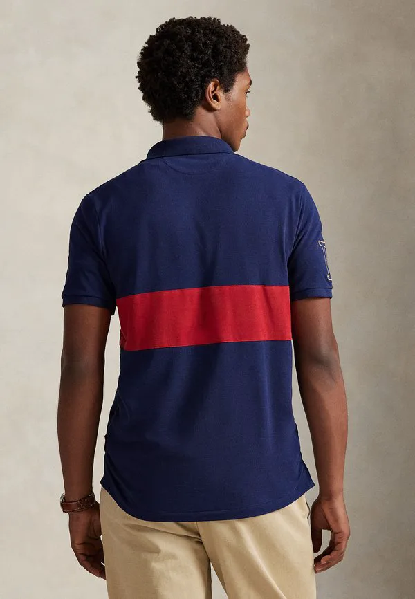 Классическая рубашка поло с гербом Polo Ralph Lauren, Newport Navy/Sweet Tomato — фото 3