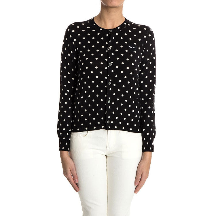 Кардиган (WMNS) COMME des GARCONS PLAY Polka Dot Cardigan Black Emblem 'Black' AZ-N037-051-1, черный — фото 2