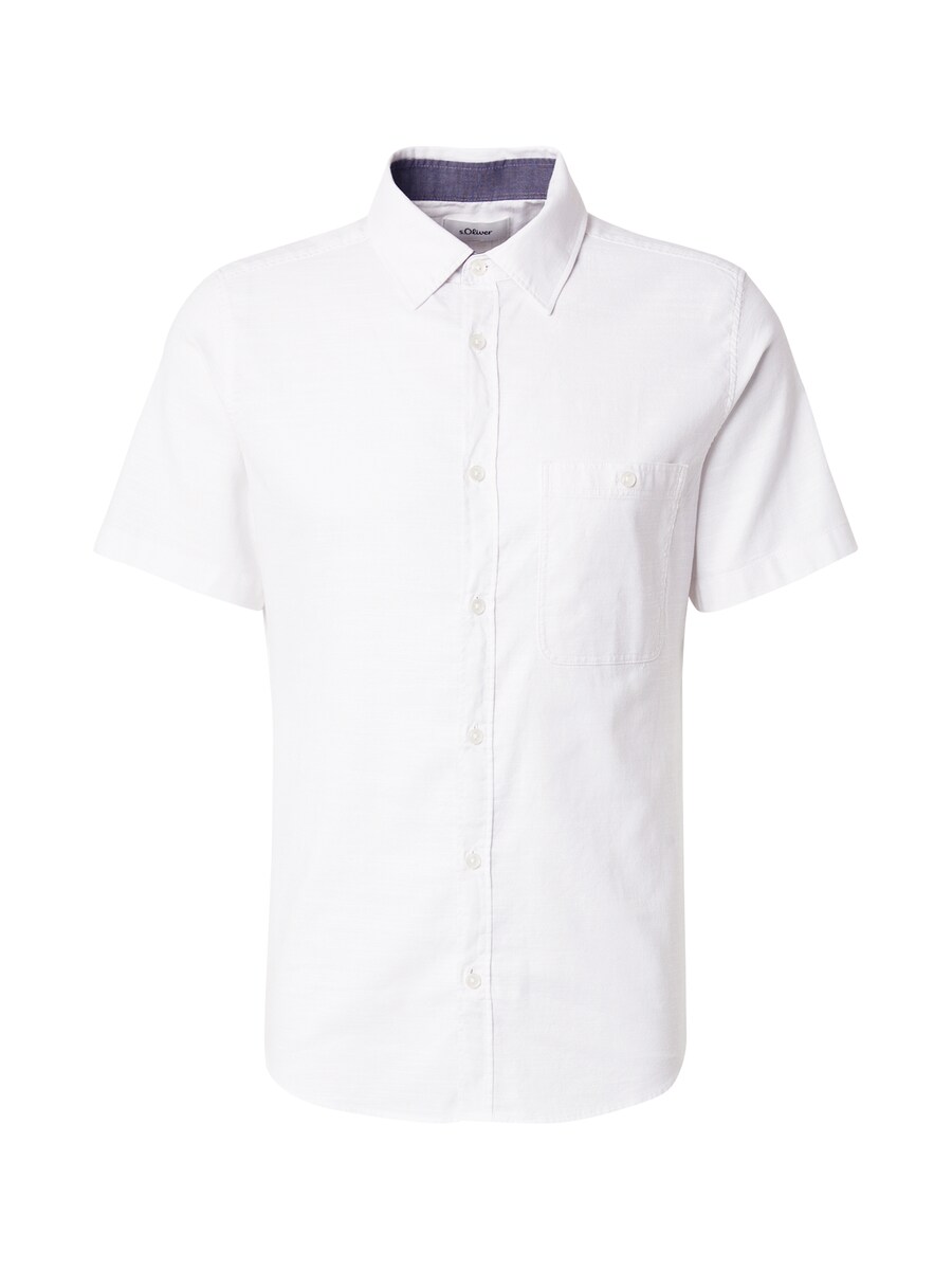 

Рубашка Slim Fit на пуговицах s.Oliver, белый