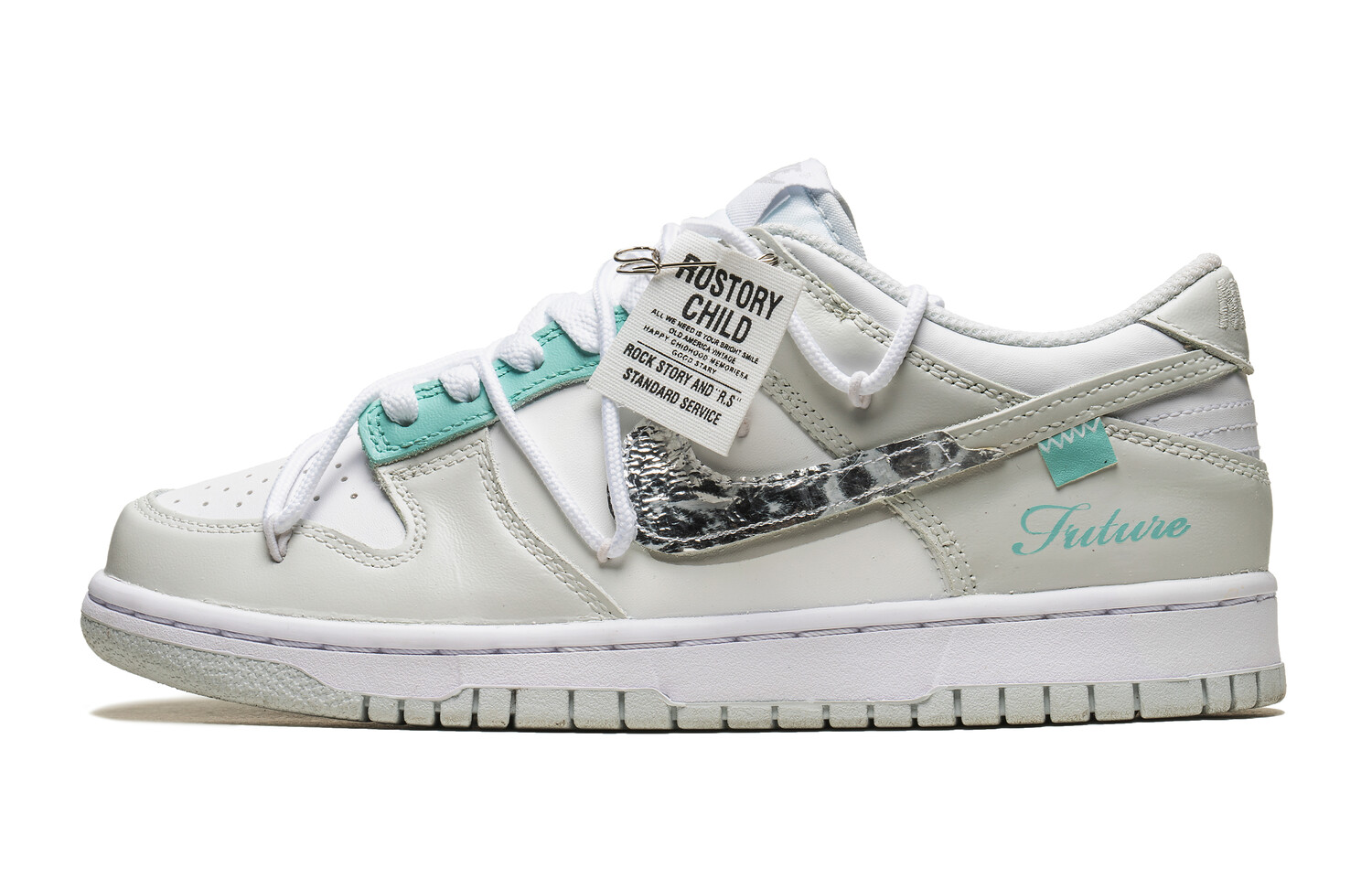 

Кроссовки Nike Dunk Skateboarding Shoes Men Low-top Green/Beige, цвет Off White