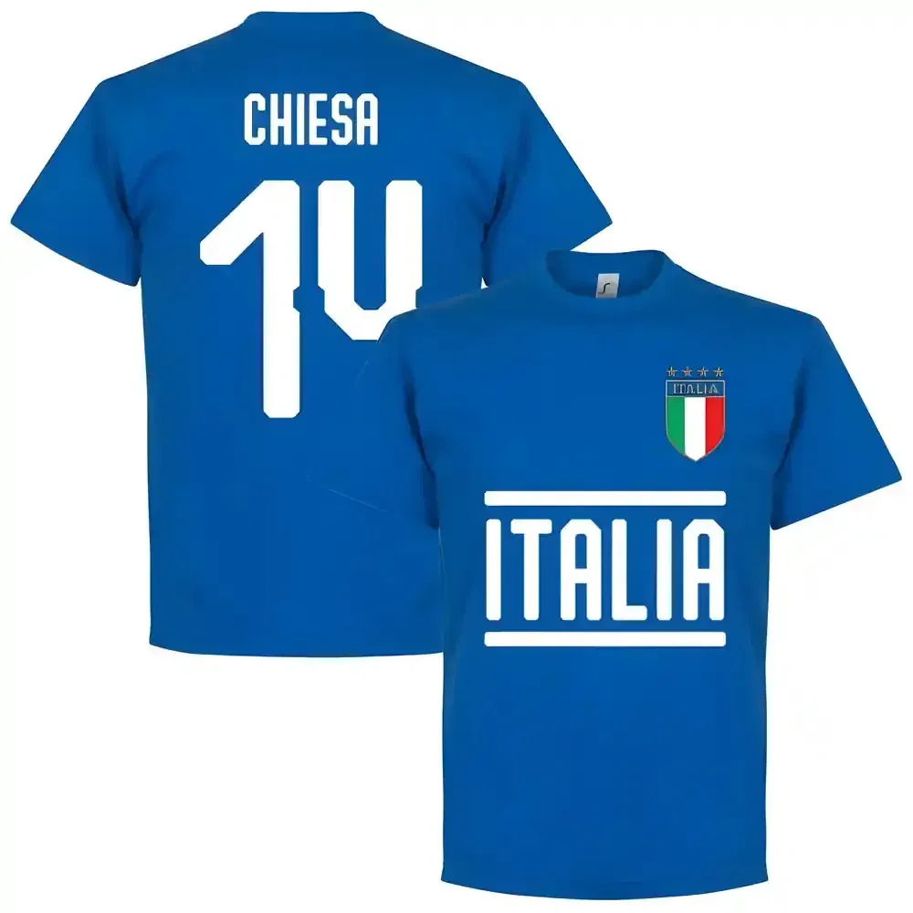 Футбольная футболка для болельщиков Italy, синий