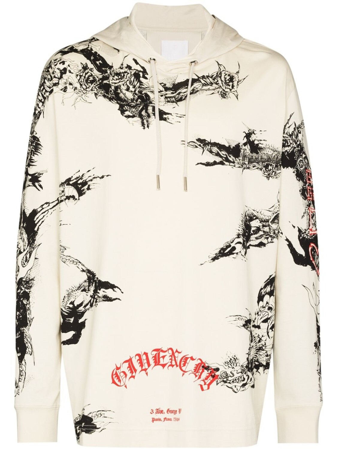 

Худи с принтом Givenchy, нейтральный цвет