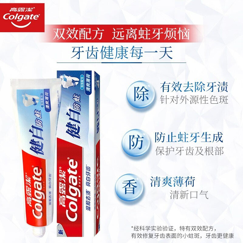 Зубная паста Colgate "Whitening & Cavity Protection", 200 г*2 — фото 4