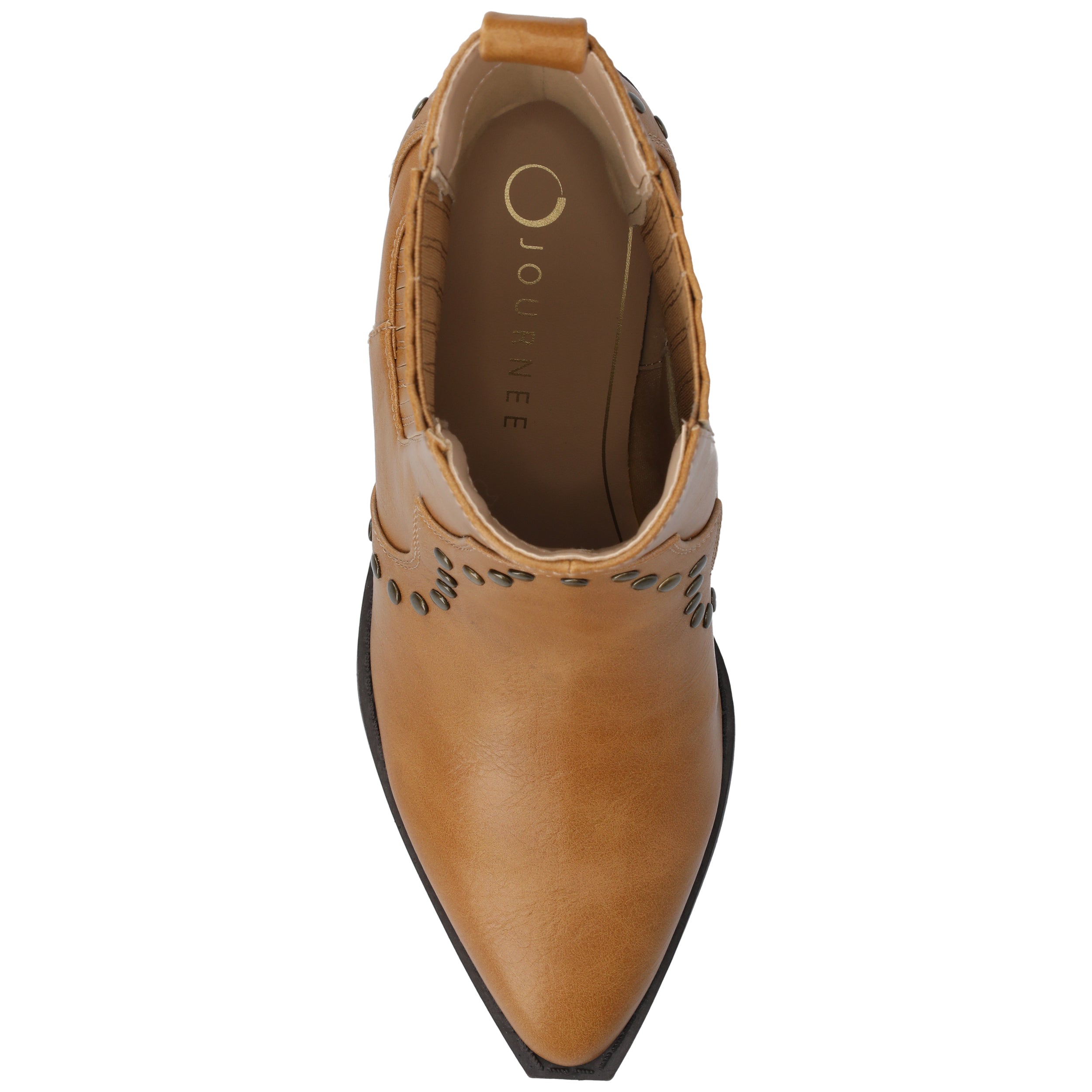 Journee женские ковбойские ботильоны Braylee с шипами Journee Collection, Tan — фото 4