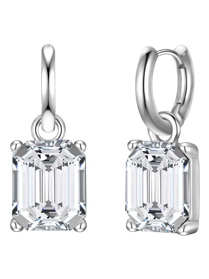 

Yokoamii Латунные серьги со стеклянными вставками в серебре