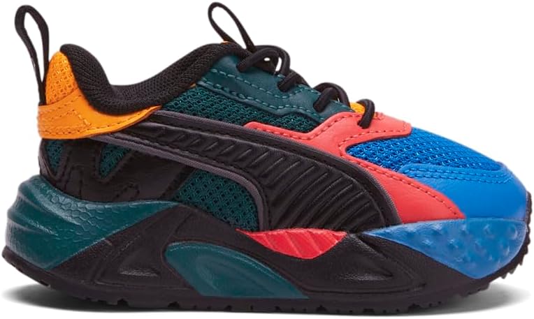 

Детские кроссовки PUMA для мальчиков Rs-Trck с цветной шнуровкой- черные, синие