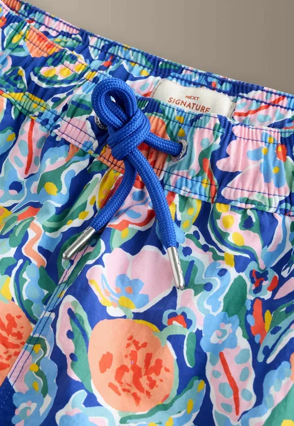 Плавки Next, Regular fit signature liberty print swim shorts, синий фруктовый — фото 4