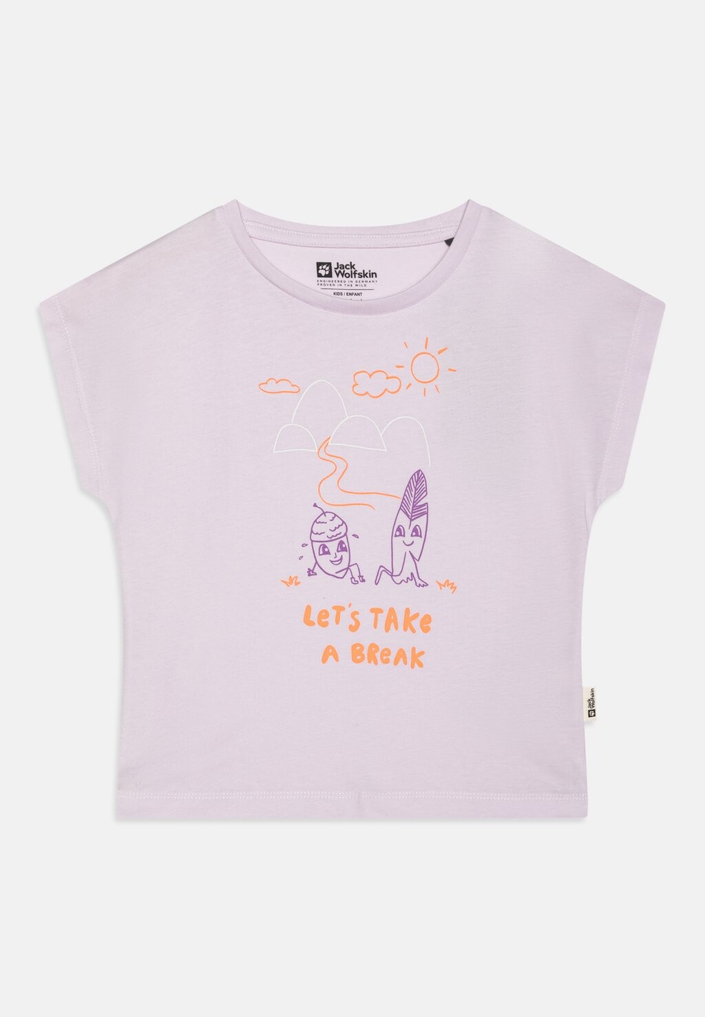 

Футболка с принтом TAKE A BREAK UNISEX Jack Wolfskin, цвет pale lavendar