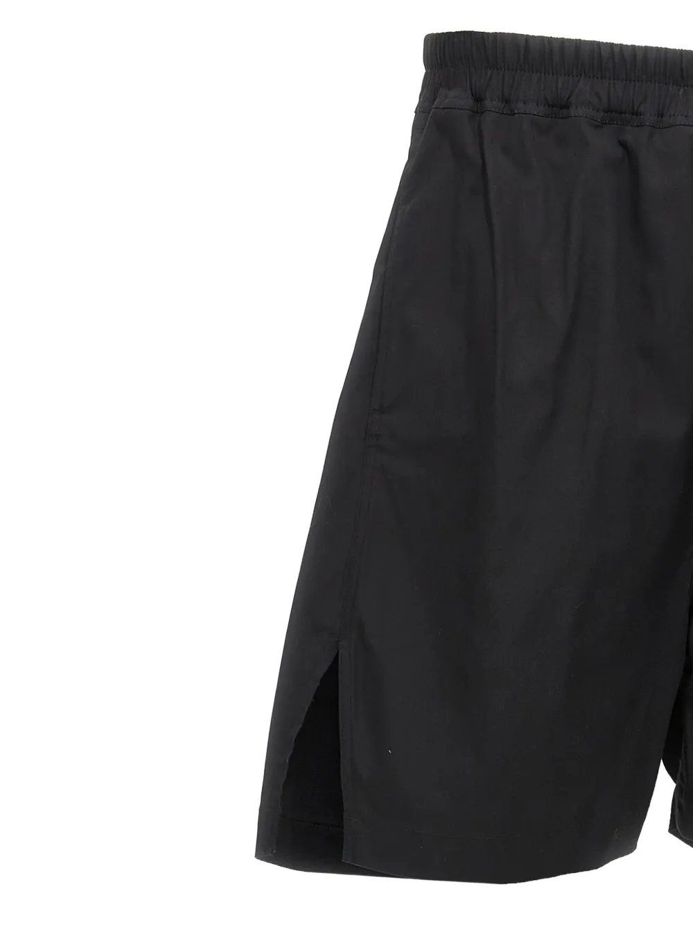 Хлопковые шорты с разрезами и кулиской Rick Owens, черный — фото 4