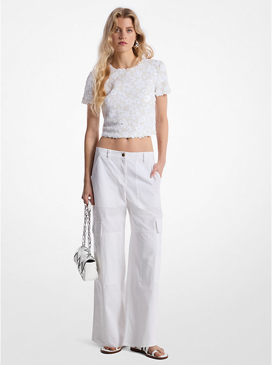 

Хлопковые брюки-карго Michael Kors, белый