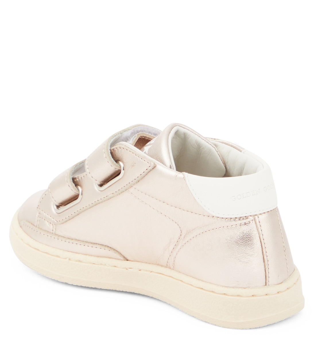 Кроссовки Baby June из металлизированной кожи Golden Goose Kids, Rose Quartz/White — фото 2