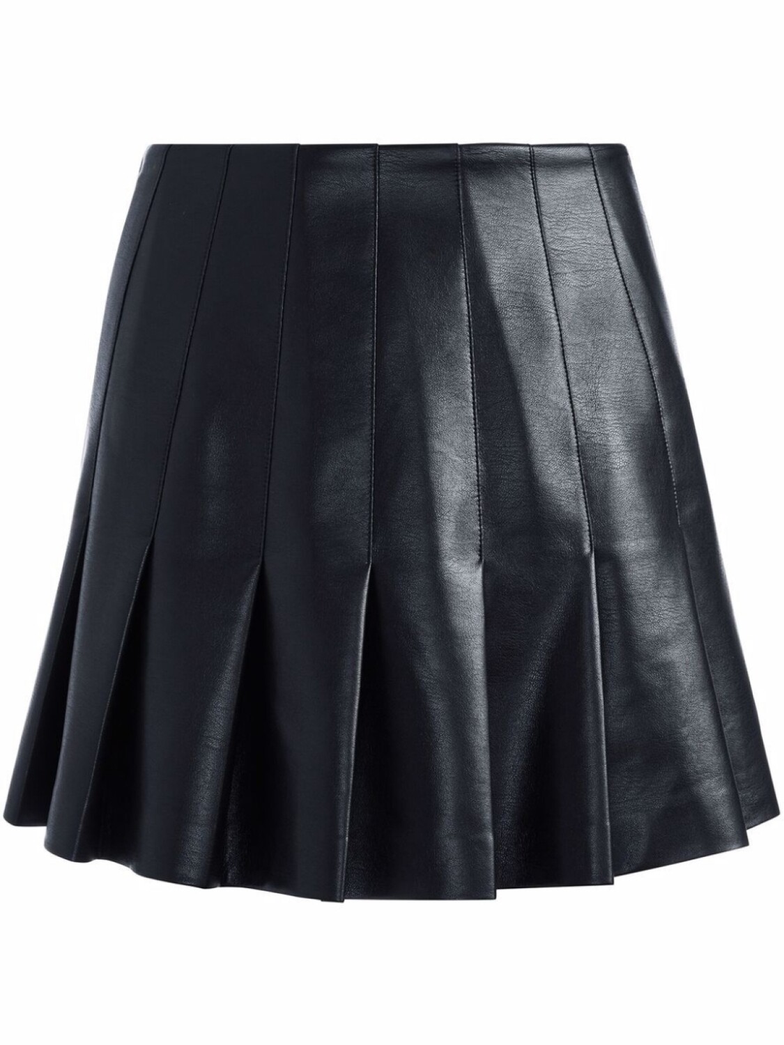 

alice + olivia юбка из искусственной кожи со складками, черный